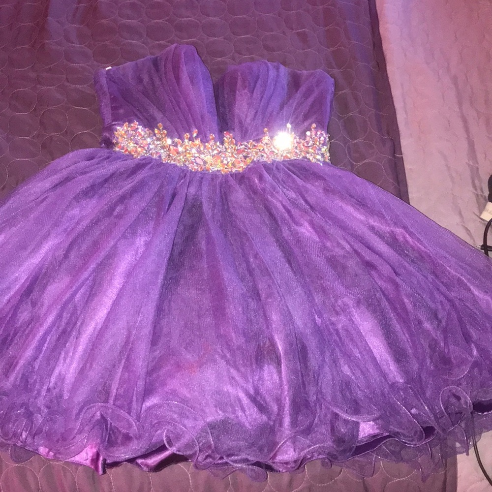 Purple puffy dress